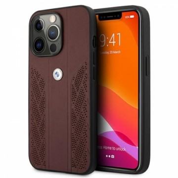Etui BMW BMHCP13LRSPPR iPhone 13 Pro|13 6,1" czerwony|red hardcase Leather Curve Perforate