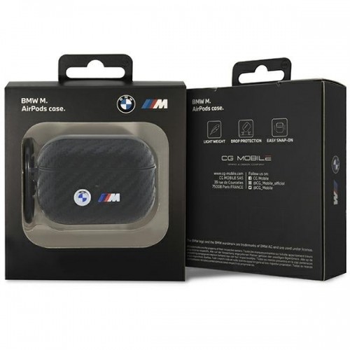 BMW BMAP2WMPUCA2 AirPods Pro 2 gen cover czarny|black Carbon Double Metal Logo image 4