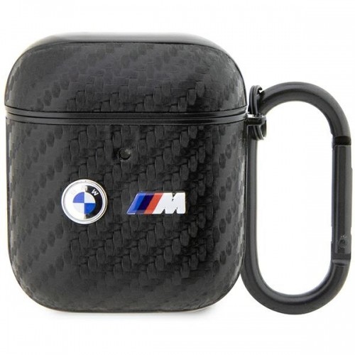 BMW BMA2WMPUCA2 AirPods 1|2 cover czarny|black Carbon Double Metal Logo image 1