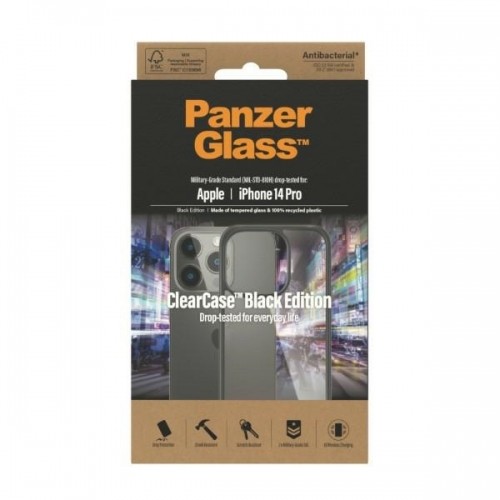 PanzerGlass ClearCase iPhone 14 Pro 6.1" Antibacterial czarny|black 0406 image 3