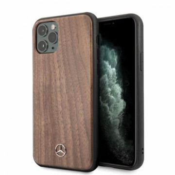 Mercedes MEHCN65VWOLB iPhone 11 Pro Max hard case brązowy|brown Wood Line Walnut