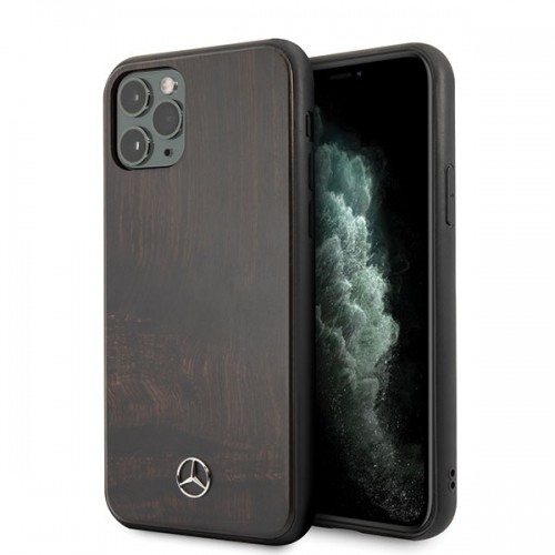 Mercedes MEHCN58VWOBR iPhone 11 Pro hard case brązowy|brown Wood Line Rosewood image 1