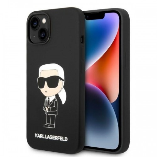 Karl Lagerfeld KLHMP14MSNIKBCK iPhone 14 Plus 6,7" hardcase czarny|black Silicone Ikonik Magsafe image 1
