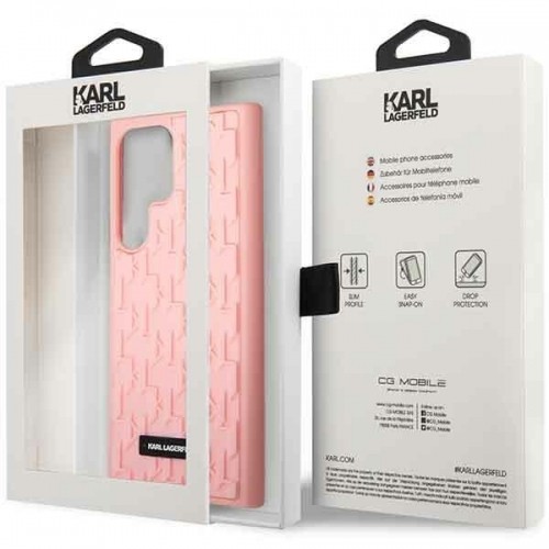 Karl Lagerfeld KLHCS23LRUPKLPP S23 Ultra S918 hardcase różowy|pink 3D Monogram image 5