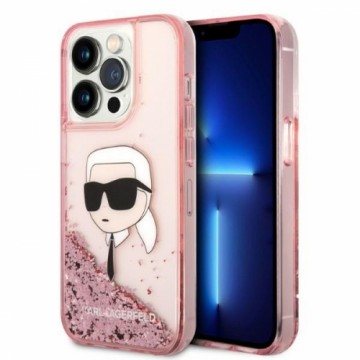 Karl Lagerfeld KLHCP14XLNKHCP iPhone 14 Pro Max 6,7" różowy|pink hardcase Glitter Karl Head