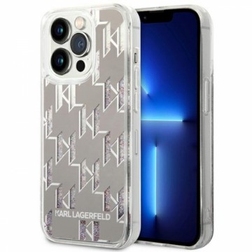 Karl Lagerfeld KLHCP14XLMNMS iPhone 14 Pro Max 6,7" hardcase srebrny|silver Liquid Glitter Monogram
