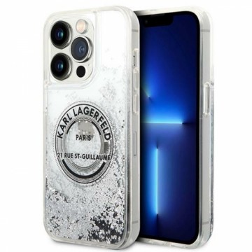 Karl Lagerfeld KLHCP14XLCRSGRS iPhone 14 Pro Max 6,7" srebrny|silver hardcase Liquid Glitter RSG