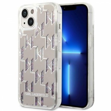 Karl Lagerfeld KLHCP14SLMNMS iPhone 14 6,1" hardcase srebrny|silver Liquid Glitter Monogram