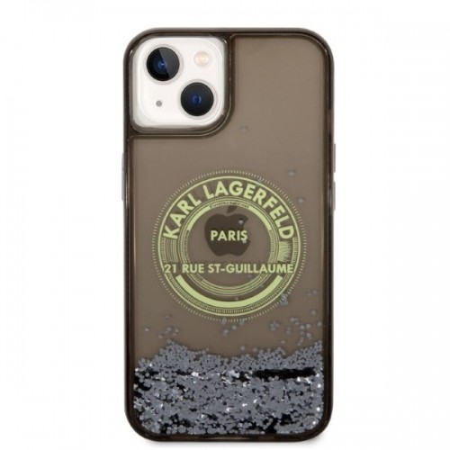 Karl Lagerfeld KLHCP14SLCRSGRK iPhone 14 6,1" czarny|black hardcase Liquid Glitter RSG image 3