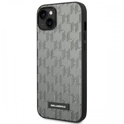Karl Lagerfeld KLHCP14MSAKLHPG iPhone 14 Plus 6,7" hardcase szary|grey Saffiano Mono Metal Logo image 2