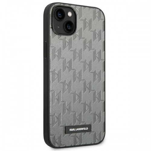 Karl Lagerfeld KLHCP14MSAKLHPG iPhone 14 Plus 6,7" hardcase szary|grey Saffiano Mono Metal Logo image 4
