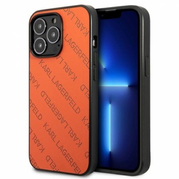 Karl Lagerfeld KLHCP13XPTLO iPhone 13 Pro Max 6,7" hardcase pomarańczowy|orange Perforated Allover