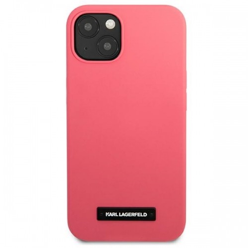 Karl Lagerfeld KLHCP13MSLMP1PI iPhone 13 6,1" hardcase fuksja|fuchsia Silicone Plaque image 3