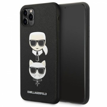 Karl Lagerfeld KLHCN65SAKICKCBK iPhone 11 Pro Max 6,5" czarny|black hardcase Saffiano Karl&Choupette Head