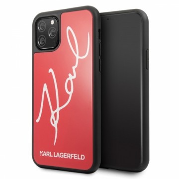Karl Lagerfeld KLHCN65DLKSRE iPhone 11 Pro Max czerwony|red hard case Signature Glitter