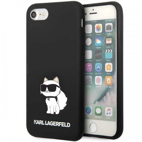 Karl Lagerfeld KLHCI8SNCHBCK iPhone 7|8| SE 2020 | SE 2022 hardcase czarny|black Silicone Choupette image 1