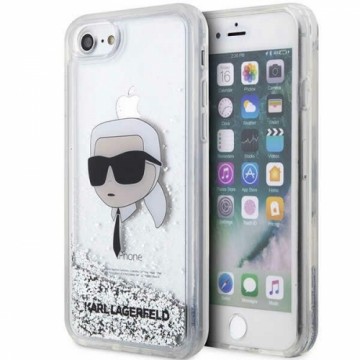 Karl Lagerfeld KLHCI8LNKHCH iPhone 7|8| SE 2020 | SE 2022 srebrny|silver hardcase Glitter Karl Head