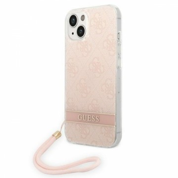 Guess GUOHCP14MH4STP iPhone 14 Plus 6,7" różowy|pink hardcase 4G Print Strap