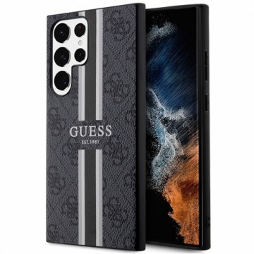 Guess GUHCS23LP4RPSK S23 Ultra S918 czarny|black hardcase 4G Printed Stripe