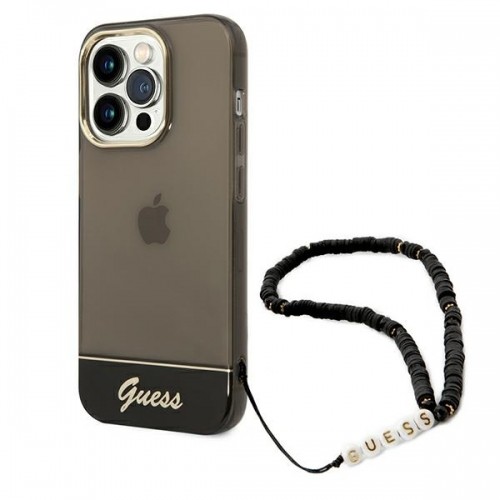 Guess GUHCP14XHGCOHK iPhone 14 Pro Max 6,7" czarny|black hardcase Translucent Pearl Strap image 1