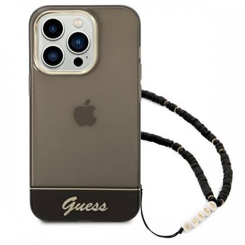 Guess GUHCP14XHGCOHK iPhone 14 Pro Max 6,7" czarny|black hardcase Translucent Pearl Strap image 2