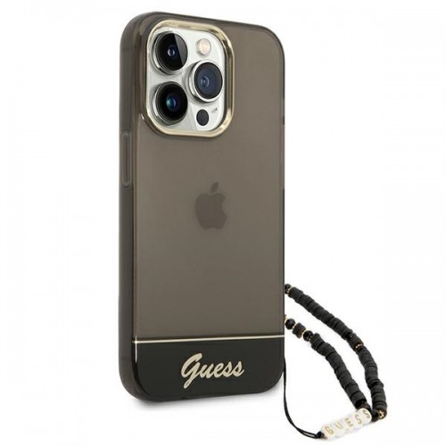 Guess GUHCP14XHGCOHK iPhone 14 Pro Max 6,7" czarny|black hardcase Translucent Pearl Strap image 3