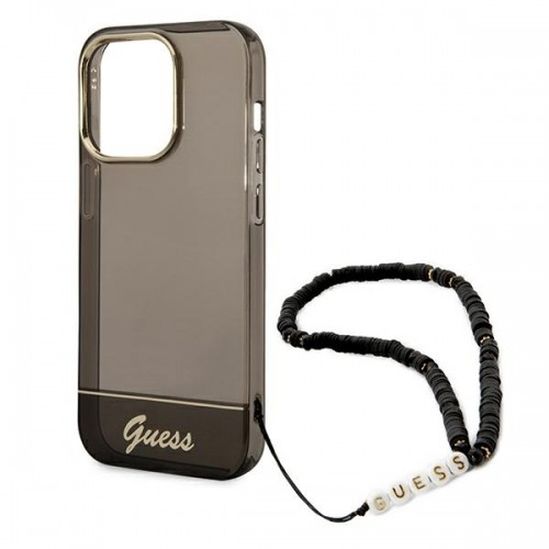 Guess GUHCP14XHGCOHK iPhone 14 Pro Max 6,7" czarny|black hardcase Translucent Pearl Strap image 5
