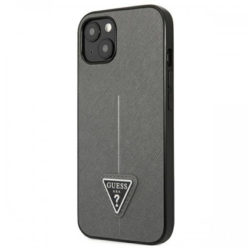 Guess GUHCP14SPSATLG iPhone 14 6,1" srebrny|silver hardcase SaffianoTriangle Logo image 2
