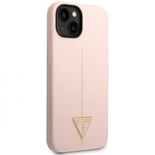 Guess GUHCP14MSLTGP iPhone 14 Plus 6,7" różowy|pink hardcase Silicone Triangle image 4