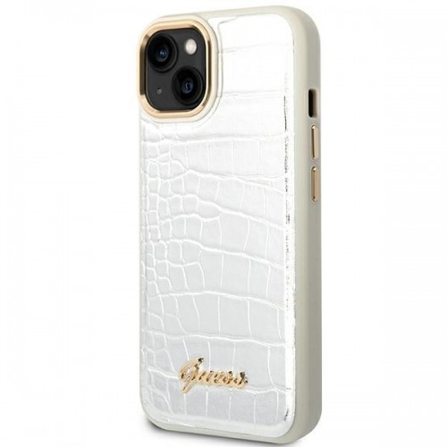 Guess GUHCP14MHGCRHS iPhone 14 Plus 6,7" srebrny|silver hardcase Croco Collection image 2