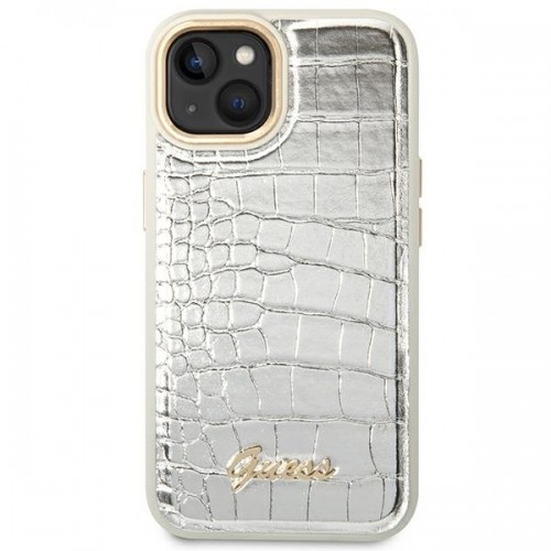 Guess GUHCP14MHGCRHS iPhone 14 Plus 6,7" srebrny|silver hardcase Croco Collection image 3
