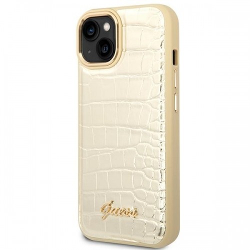 Guess GUHCP14MHGCRHD iPhone 14 Plus 6,7" złoty|gold hardcase Croco Collection image 2