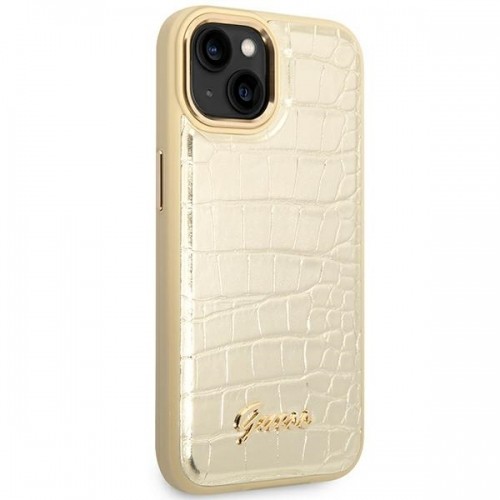 Guess GUHCP14MHGCRHD iPhone 14 Plus 6,7" złoty|gold hardcase Croco Collection image 4