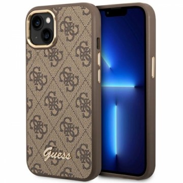 Guess GUHCP14MHG4SHW iPhone 14 Plus 6,7" brązowy|brown hard case 4G Vintage Gold Logo
