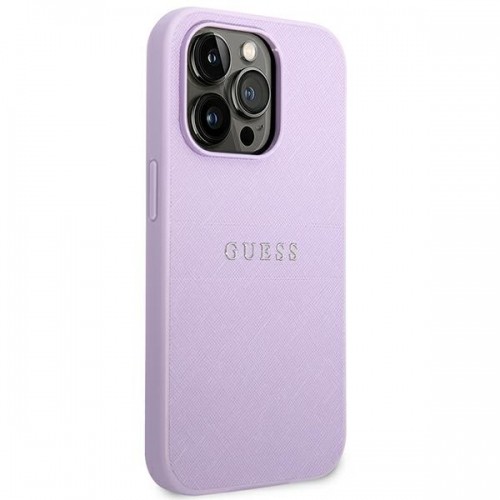 Guess GUHCP14LPSASBPU iPhone 14 Pro 6,1" fioletowy|purple Saffiano Strap image 4