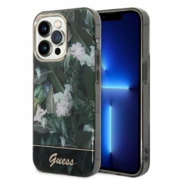 Guess GUHCP14LHGJGHA iPhone 14 Pro 6,1" zielony|green hardcase Jungle Collection