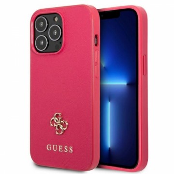 Guess GUHCP13XPS4MF iPhone 13 Pro Max 6,7" różowy|pink hardcase Saffiano 4G Small Metal Logo