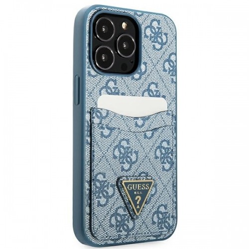 Guess GUHCP13XP4TPB iPhone 13 Pro Max 6,7" niebieski|blue hardcase 4G Triangle Logo Cardslot image 4