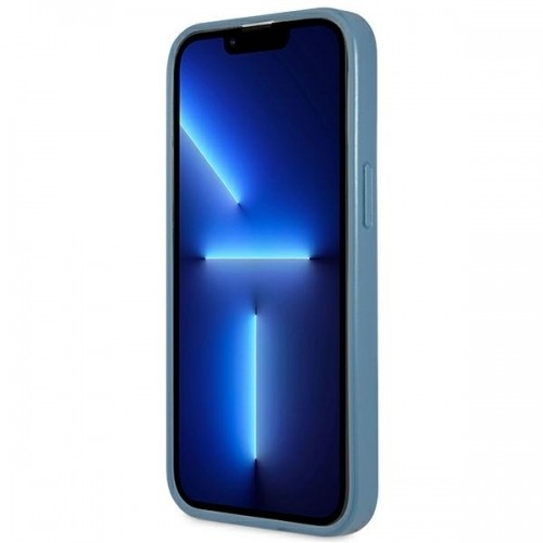 Guess GUHCP13XP4TPB iPhone 13 Pro Max 6,7" niebieski|blue hardcase 4G Triangle Logo Cardslot image 5