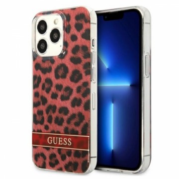 Guess GUHCP13LHSLEOR iPhone 13 Pro | 13 6,1" czerwony|red hardcase Leopard