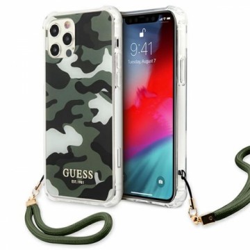 Guess GUHCP12MKSARKA iPhone 12|12 Pro 6,1" zielony|khaki hardcase Camo Collection