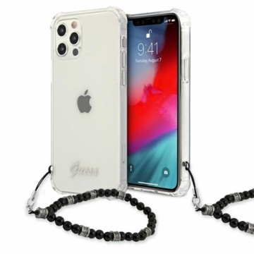 Guess GUHCP12MKPSBK iPhone 12|12 Pro 6,1" Transparent hardcase Black Pearl