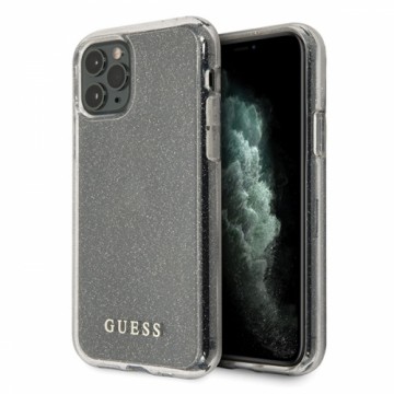 Guess GUHCN65PCGLSI iPhone 11 Pro Max srebrny|silver hard case Glitter