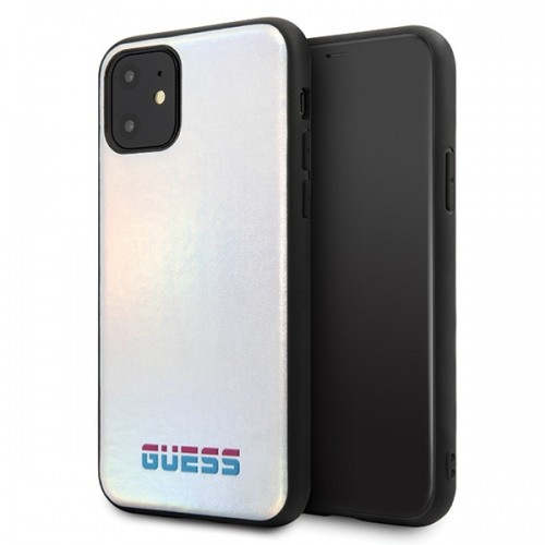 Guess GUHCN65BLD iPhone 11 Pro Max srebrny|silver hard case Iridescent image 1