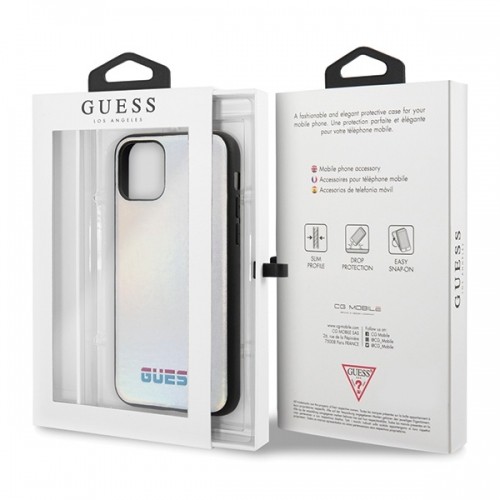 Guess GUHCN65BLD iPhone 11 Pro Max srebrny|silver hard case Iridescent image 5