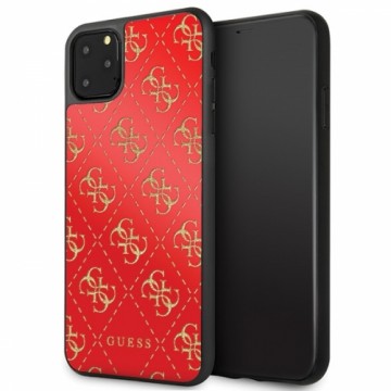 Guess GUHCN654GGPRE iPhone 11 Pro Max czerwony|red hard case 4G Double Layer Glitter