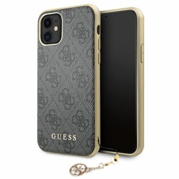 Guess GUHCN61GF4GGR iPhone 11 6,1" | Xr grey|szary hard case 4G Charms Collection