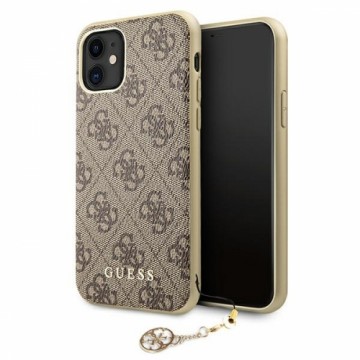 Guess GUHCN61GF4GBR iPhone 11 6,1" | Xr brown|brązowy hard case 4G Charms Collection