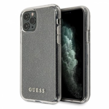 Guess GUHCN58PCGLSI iPhone 11 Pro srebrny|silver hard case Glitter