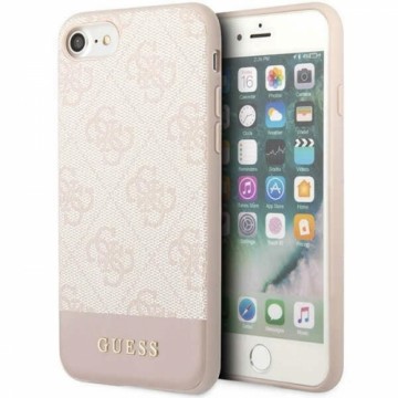 Guess GUHCI8G4GLPI iPhone 7|8|SE 2020 | SE 2022 różowy|pink hard case 4G Stripe Collection